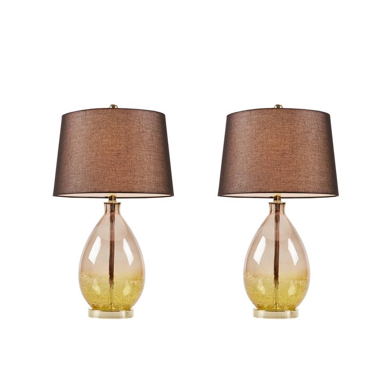 Set of 2 Cortina Glass Table Lamp Gold - 510 Design, 4 of 8