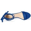 Allegra K Women's Kitten Heel Open Top Lace-Up Sandals - 4 of 4