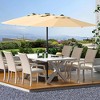 15FT Large Patio Double-Sided Rectangle Market Umbrella with Base for Poolside Lawn Backyard - 3 of 4