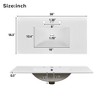 ChicFurnit 36 Inch Bathroom Vanity with Sink Freestanding Storage Cabinet with 2 Soft Close Doors 4 Drawers for Bathroom, 18.3"*36"*34" - 4 of 4