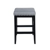GDFStudio Ropp Farmhouse Fabric Upholstered 29.5 Inch Backless Barstools with Nailhead Trim (Set of 2) - 4 of 4