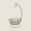 Gibson Home Harvest Season Fruit Basket Bowl with Banana Hanger – Black Metal Wire & Rubberwood Base - 2 of 4