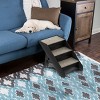 Pet Adobe 3-Step Compact Folding Carpeted Wood Pet Stairs - Gray - image 2 of 4