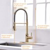 DOMETOUR Touchless Kitchen Faucet, Hands Free Automatic Smart Kitchen Faucet Brushed Nickel Gold Smart Kitchen Faucet - 4 of 4