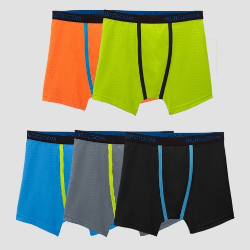 defect Reis badge Fruit Of The Loom Boys' 5pk Breathable Micro-mesh Boxer Briefs - Colors  Vary : Target