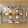 PexFix 67" x 33.5" Solid Wood Oval Dining Table Modern Kitchen Table Farmhouse Style with Solid Wave Legs for Living Room Kitchen Home Office Natural - 4 of 4