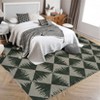 Geometric Diamond Washable Non Slip Area Rug Kitchen Runners for Laundry Room Retro Striped Indoor Rug - 3 of 4