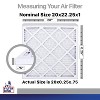 Filter King 20x22.25x1 Air Filter | 4-PACK | Carbon MERV 8 HVAC Pleated A/C Furnace Filters | MADE IN USA | Actual Size: 20 x 22.25 x .75" - 2 of 4