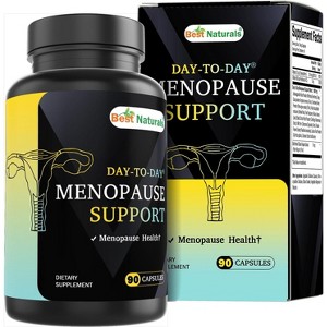 Best Naturals Day-to-Day Menopause Supplements for Women with Ashwagandha, Dong Quai, Chastberry, Kelp, Red Raspberry, Black Cohosh & BioPerine 90 Veg - 1 of 4