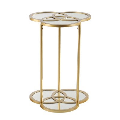 Hochel Geometric Accent Table Gold - Aiden Lane