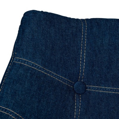 Milburn Barrel Accent Chair in Denim Blue with Beech Wood Legs