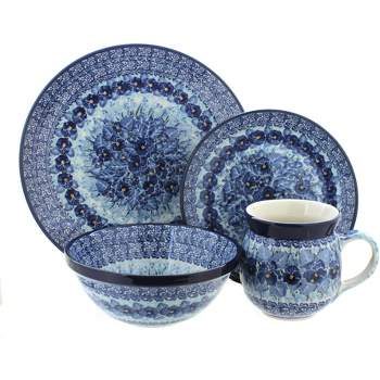 Blue Rose Polish Pottery Ceramika Artystyczna Dinnerware (4 PC)