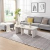 Single L Shape MDF Detachable Coffee Table,Farmhouse Rectangle Wood Coffee Table,Dining Room Garden Tea Side Table-Coolbibila - 2 of 4