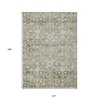 Taupe Beige And Gold Oriental Washable Indoor Outdoor Area Rug - 3 of 4