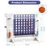 Angel Sar 4-in-1 Giant Game Set with Adjustable Height, Includes Connect 4, Basketball Hoop, Ring Toss & Golf - Indoor Outdoor Family Games - 3 of 4