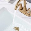 LunaLulink 2 Handle Bathroom Faucet Gold, 4-Inch Bathroom Sink Center Faucet with Pop-Up Drain Plug 2 Hole - 3 of 4