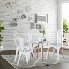 Metal Dining Chairs Set of 4 Indoor Outdoor Patio Chairs Stackable Kitchen Chairs with Back Restaurant Chair 330 LBS Capacity - 4 of 4