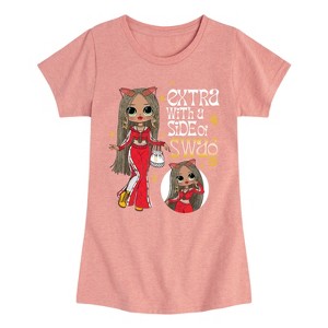Girls' - LOL Surprise! - Extra w/ a Side of Swag Fitted Short Sleeve Graphic T-Shirt - 1 of 4