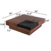 Storage Coffee Table with Sliding Drawers and Hidden Compartments, Wood Center Table for Living Room with Organizer Space-The Pop Home - 4 of 4