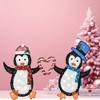 Set of Two Heart-Shaped Penguins Decorative Figurines Indoor Outdoor 30" & 32"H - 4 of 4