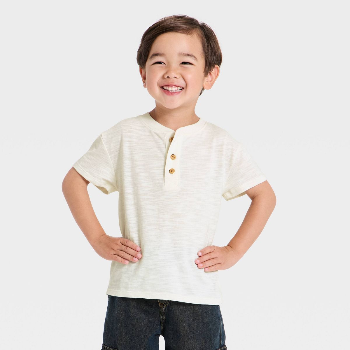 Toddler Boys' Short Sleeve Henley T-Shirt - Cat & Jack™ - thumbnail 4