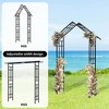 Lirago Black Metal Garden Arch - Adjustable 2-in-1 Galvanized Iron Trellis with Gate  16.92"Dx101.96"Hx42.51"W - 2 of 4