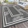 Outdoor Waterproof Rug - Reversible Botanical Plastic Straw Mat for Patio, Camping & RV (Includes Carry Bag + 4 Stakes) - 2 of 4