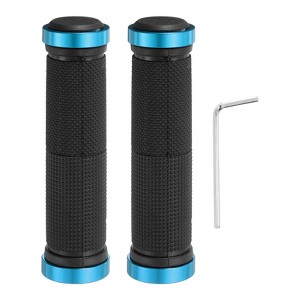 Unique Bargains Non-Slip Mushroom Double Lock-on Bike Handlebar Grips 5.12" 1 Pair with Hex Wrench - 1 of 4