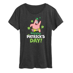 Women's - SpongeBob Squarepants - Happy St Patricks Day Short Sleeve Graphic T-Shirt - 1 of 4