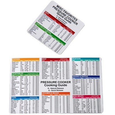The Lakeside Collection Sets of 2 Magnetic Cooking Guides for Air Fryer or Pressure Cooker - Pressure Cooker 1 Pieces