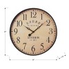 FURNIinspire Wall Clocks Living Room Modern Round Hanging Clock Aged Timepiece Vintage Wall Decor for Bedroom, Office, Brown, 20"*20"*1.75" - 3 of 4