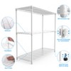 Vynxaria 3 Tier Wire Shelving Unit, 1050 LBS NSF Height Adjustable Metal Garage Storage Shelves, Heavy Duty Storage Wire Rack Metal Shelves - White - 4 of 4