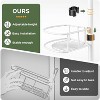 HAMITOR Corner Shower Caddy Tension Pole: Rustproof Bathroom Organizer Shelves for Bathtub Shampoo Accessories Storage Holder - 3 of 4
