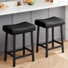 Whizmax Counter Height Bar Stools Set of 4, 24" Barstools for Kitchen Island Counter, Upholstered Padded Barstools with Curved Surface, Easy Assembly - 4 of 4