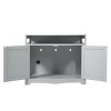 GustoWave Designer Cat Washroom, Storage Bench Cat Litter Box Enclosure Furniture Box House with Table, Spacious Storage - 3 of 4