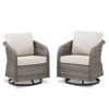 Buenhomino Outdoor Wicker Furniture Set – Swivel Glide Chairs, Sofas, Ottomans & Tables, All-Weather PE Rattan with Cushions for Patio, Garden & Deck - 4 of 4