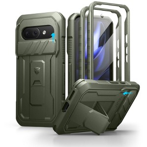 Dexnor for Google Pixel 9a Case with Slide Camera Cover & 2 Front Frames Full-Body Protective Cover Rugged Bumper Cases - 1 of 3