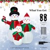 Costway 6.5ft Inflatable Snowman Family, Blowup Christmas Decoration ...