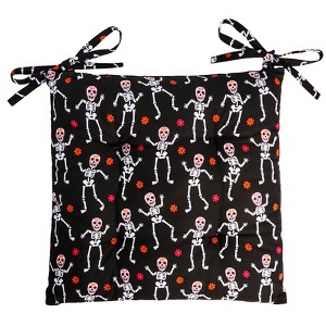 The Lakeside Collection Dancing Skeleton Chair Pad with Ties - 1 of 2