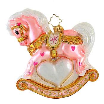 Christopher Radko Company 5.5 Inch Baby's First Christmas Filly Girl Ornament Baptism Tree Ornaments