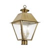 Livex Lighting Mansfield 3 - Light Post Light in  Antique Brass - 3 of 4