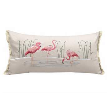 RightSide Designs Flamboyance Fringed Throw Pillow Indoor Cotton Lumbar Throw Pillow