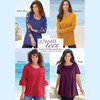 Roaman's Women's Plus Size Long Sleeve Polo Ultimate Tee - 3 of 4