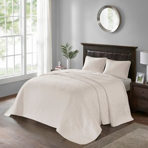 Gulches Twin Reversible Bedspread Set Cream - 1 of 4