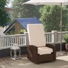 Outsunny Patio PE Rattan Wicker Recliner Chair with 360° Swivel, Soft Cushion, Lounge Chair for Patio, Garden, Backyard - 2 of 4