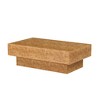 43.31 inFaux Burl Wood Pattern Decal Coffee Table,Rectangle Mid-Century Modern Table for Living Room,Coffee Table for Office,Apartment - 2 of 4