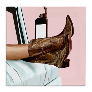 Stupell Industries Country Girl Cowboy Boots Car Canvas Wall Art - 1 of 4
