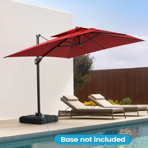 Crestlive Products 9'X11' Double Top Cantilever Umbrella Outdoor UV30+ 360° Rotation 6 Heights Adjustable Offset Umbrella - 1 of 4