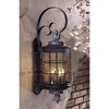 Minka Lavery Rustic Outdoor Wall Light Fixture Mediterranean Iron 34 1/4" Champagne Hammered Glass for Post Exterior Porch Patio - 3 of 3