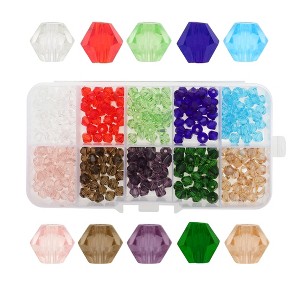 Unique Bargains 6mm Glass Beads for Bracelets for Bracelet Making DIY Crafts Assorted Color 300 Pcs - 1 of 4
